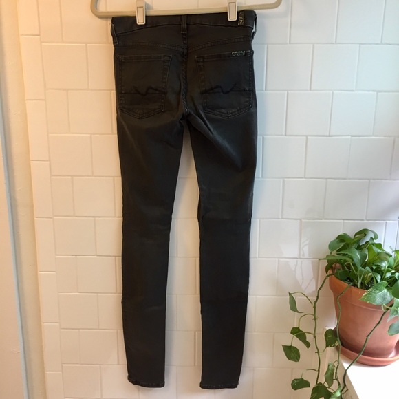 7 for All Mankind Grey Gwenevere Skinny Jeans - Picture 2 of 5